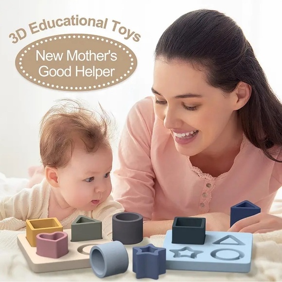 Silicone Baby Puzzle  - Blue - Picture 8 of 8